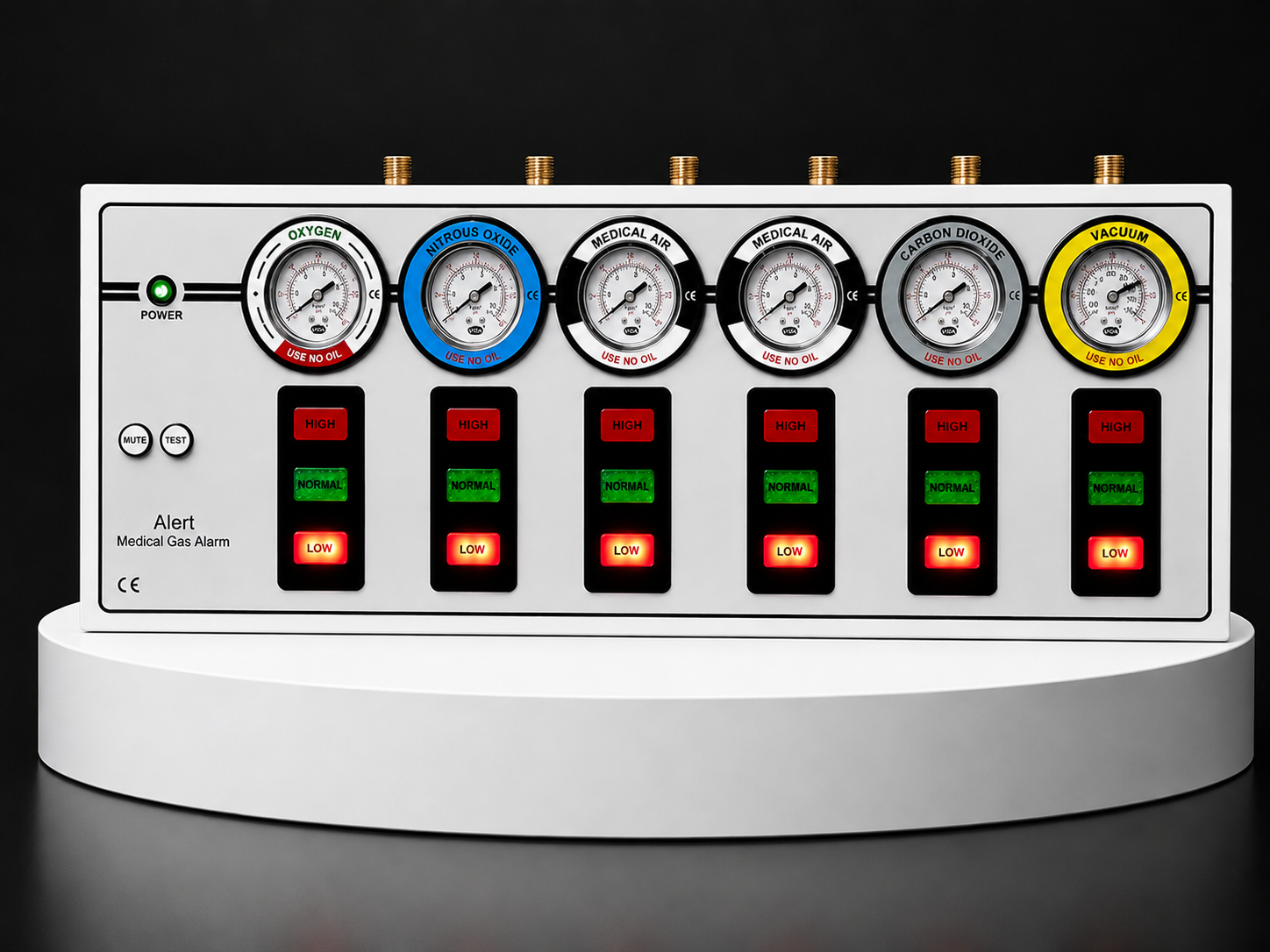 Six Gas Analog Medical Alarm System